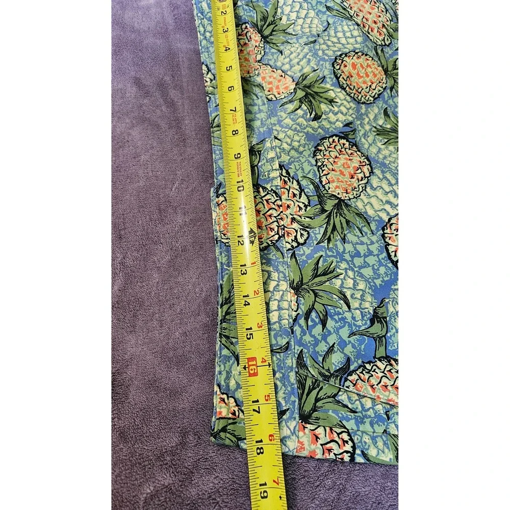 Talbots Petites Pineapple Print Skirt - Blue, Pink,‎ Green - Size 14P